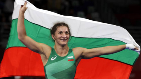 Evelina Nikolova won the bronze in women's freestyle wrestling