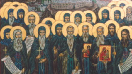 „Събор на преподобните светии български“, икона в храма на Софийската семинария