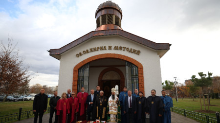 Освещаване на реновирания параклис „Св. св. Кирил и Методий“ в кампуса на НСА