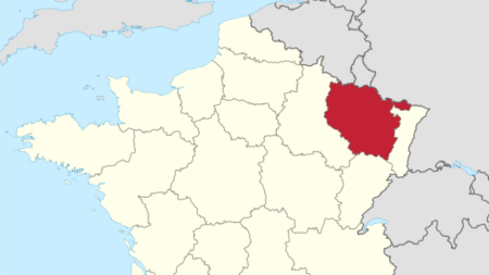 Лотарингия на картата на Франция