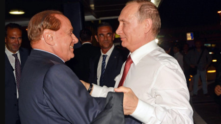 Силвио Берлускони и Владимир Путин