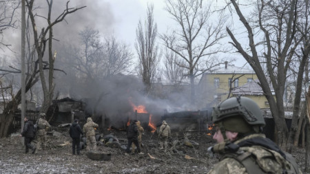Последици от ракетна атака в Краматорск, Донецка област на Украйна, 2 февруари 2023 г.