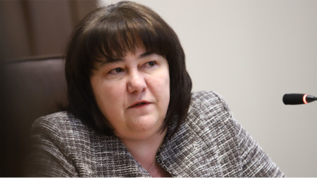 Caretaker Minister of Finance Rositsa Velkova 