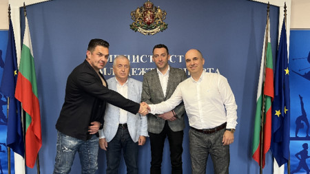 Момент от срещата при министър Пешев.