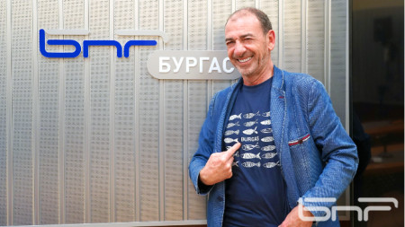 Актьорът Димитър Маринов в студиото на БНР Бургас