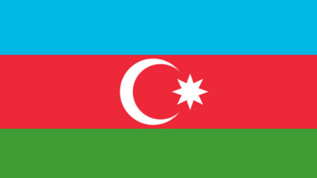 Националният флаг на Азербайджан.