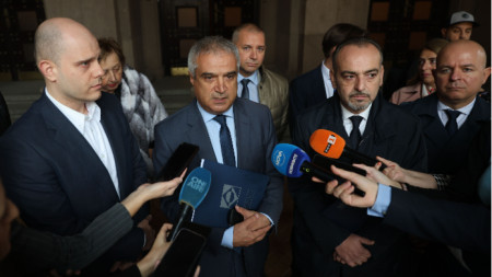 Representatives of businesses explaining their boycott 