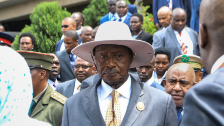 Президентът на Уганда Йовери Мусевени се бори за шести мандат