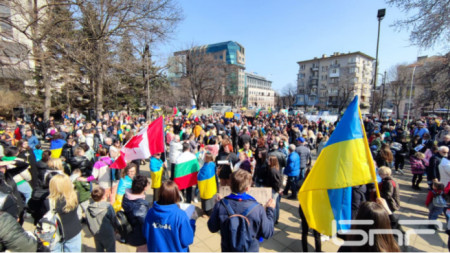 The peace march in Varna
