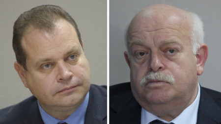 Бившите председатели на Агенция пътна инфраструктура Лазар Лазаров (вляво) и Дончо Атанасов.