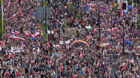 Шествие в подкрепа на опозицията в Полша - 1 октомври 2023 г.