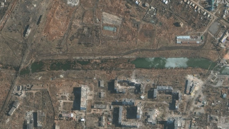 Сателитна снимка на Бахмут от 10 март 2023