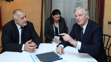 Бойко Борисов и Мишел Барние на срещата им в Мюнхен.