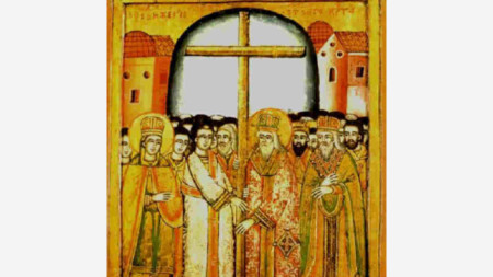 Кръстовъздвижение - икона от XVII в. от Белово. Тревненска иконописна школа.