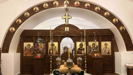 Бъдни вечер през 2023 г. в храма “Рождество Христово” в Рилската света обител - Рилски манастир.