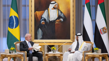 Лула да Силва с президента на ОАЕ  Мохамед бин Зайед ал Нахаян.