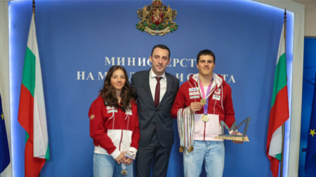Тази година Малена и Тервел неслучайно бяха отличени и в Министерството на младежта и спорта