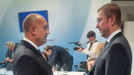 Rumen Radev a purtat discuții cu prim-ministrul Macedoniei de Nord, Hristia Mitkoski