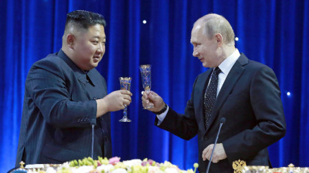 Среща на Владимир Путин с Ким Чен-ун във Владивосток, 12 юни 2019 г.