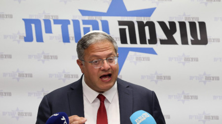 Израелският министър на националната сигурност и лидер на партията 