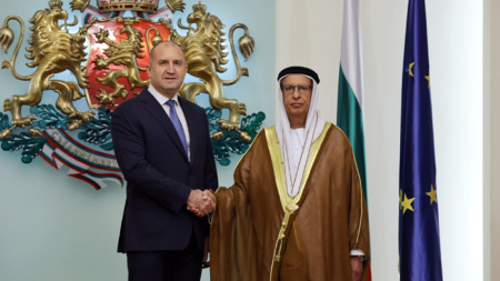 President Rumen Radev with the UAE Ambassador to Bulgaria HE Sultan Rashid