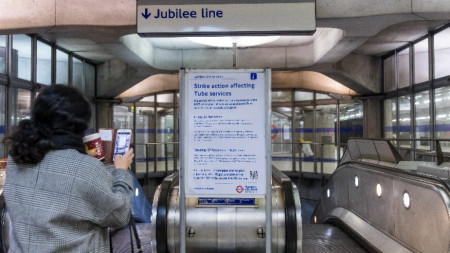 Стачка на метрото в Лондон