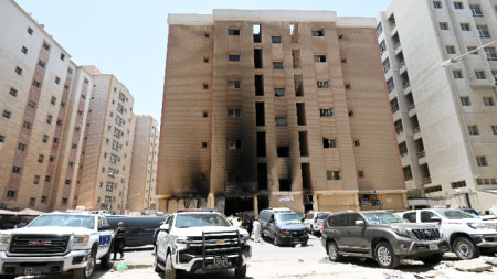 Пострадалата от пожара сграда, 12 юни 2024 г.