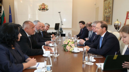 Премиерът Бойко Борисов се срещна с руския министър на промишлеността и търговията Денис Мантуров. 