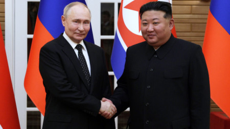 Владимир Путин и Ким Чен-ун в Пхенян, 19 юни 2024 г.