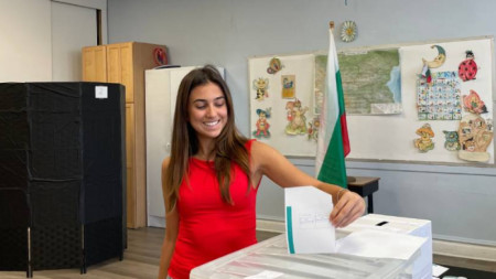 First-time voter Kalina Pandelova.