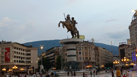 В центъра на столицата на РСМ Скопие, архив.
