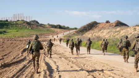 Израелски войници в Ивицата Газа.