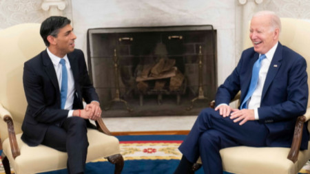 Риши Сунак и Джо Байдън постигнаха споразумението по време на визитата на британския премиер във Вашингтон