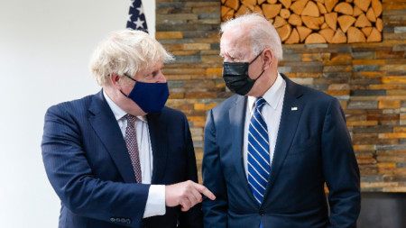 Борис Джонсън и Джо Байдън - Великобритания, 10 юни 2021 г.