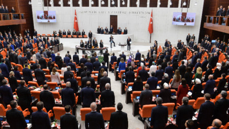 На откриването на новата законодателна сесия на парламента в Анкара, Турция, архив, 1 октомври 2023 г.