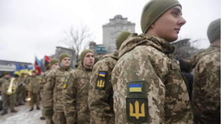 Başkent Kiev'i savunan Ukrayna ordusu