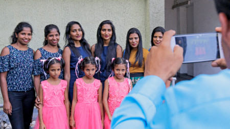 Опит да се подобри рекорда по събиране на най-много близнаци на едно място, Коломбо, Шри Ланка, 20 януари 2020 г.