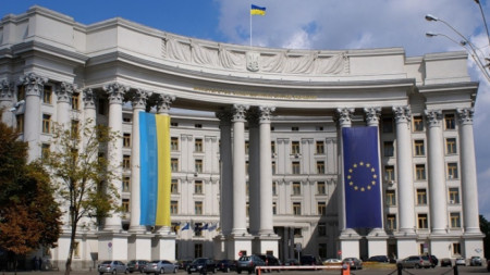 Сградата на украинското външно министерство в Киев