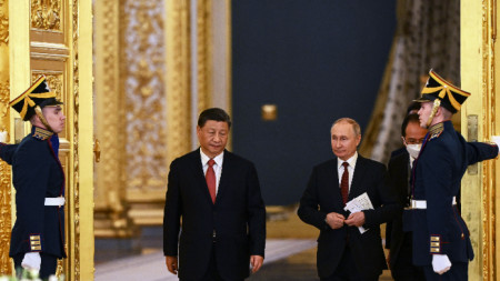 Си Цзинпин и Владимир Путин в Кремъл -  21 март 2023 г.
