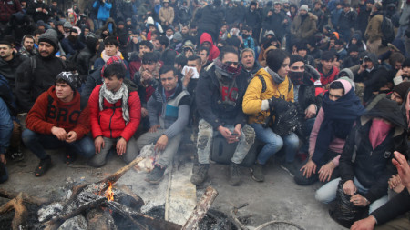 29 февруари 2020 г. -  мигранти край Одрин