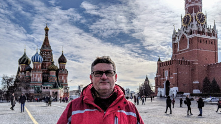 Марк Галеоти на Червения площад през 2019 г.