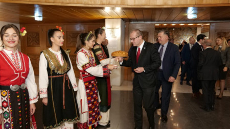 Министърът на външните работи на Република България Николай Милков приветства участниците в Срещата на министрите на външните работи на държавите от Централноевропейската инициатива, 7 ноември 2022 г.