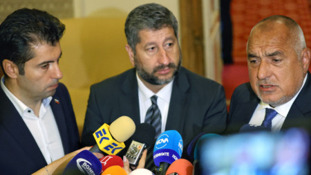 Kiril Petkov, Hristo Ivanov, Boyko Borissov