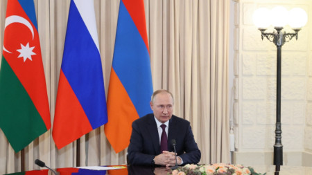 Руският президент Владимир Путин след разговорите в Сочи - 31 октомври 2022 г.