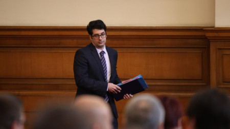 Atanas Pekanov in parliament, 5 May, 2023