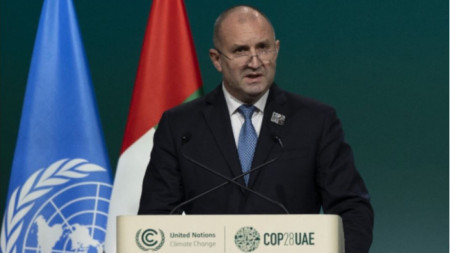President Rumen Radev at the 2023 United Nations Climate Change Conference on Dubai, 2 December.