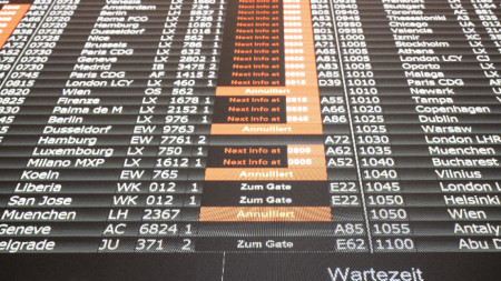 Полетите от и до летище Цюрих бяха преустановени, 15 юни 2022 г.