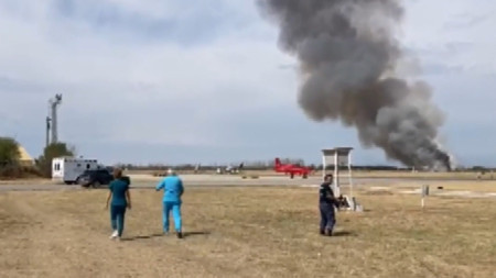 Учебно-боен самолет L-39 катастрофира край трета авиобаза 