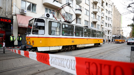 Мястото, където е станал инцидентът, на столичната ул. 