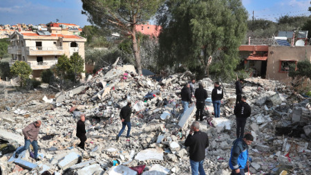Къща, разрушена от израелски удар в Южен Ливан, архив, 27 декември 2023 г. 
